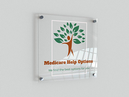 Medicare Help Options logo printed on a paper